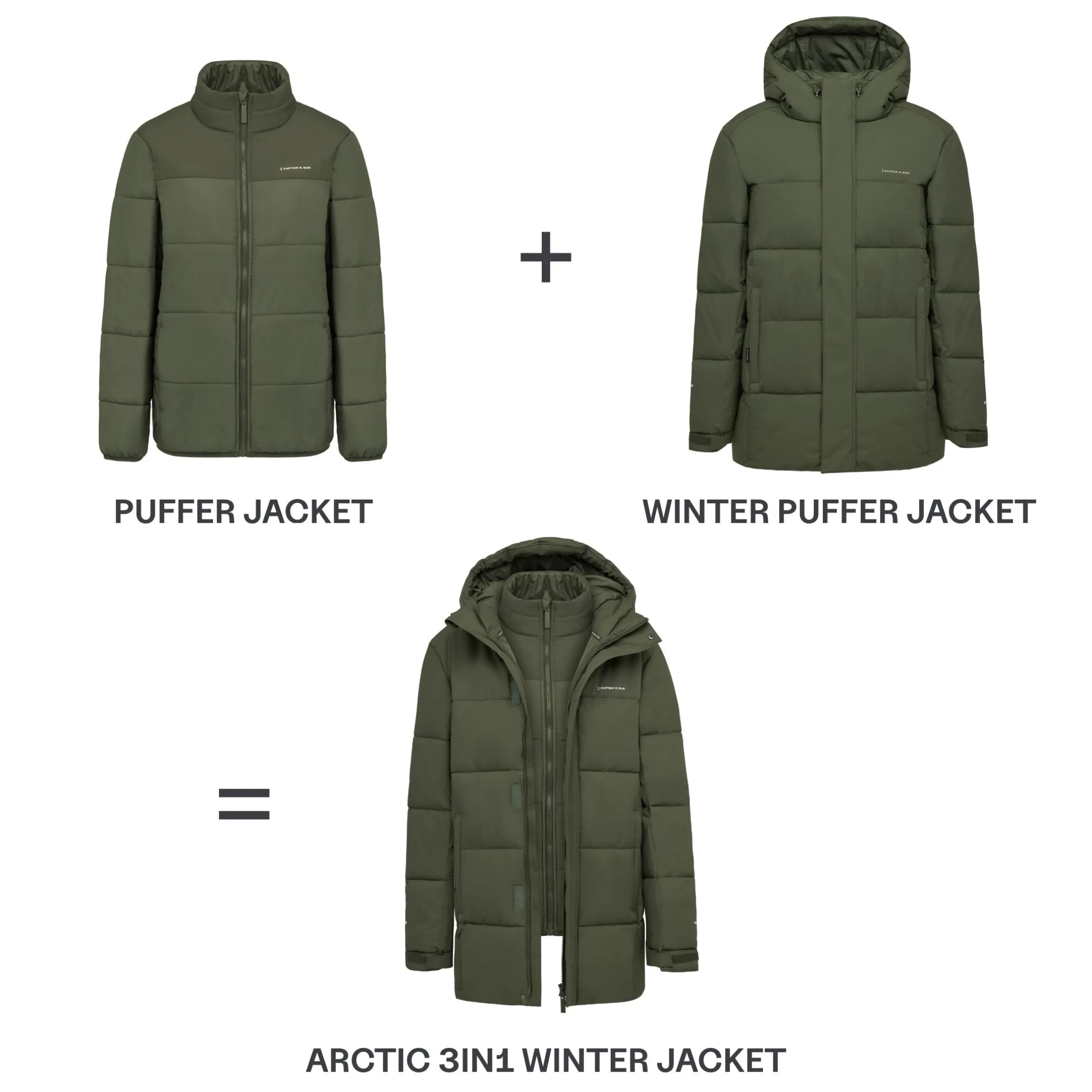 Arctic 3in1 Winter Jacket Olive