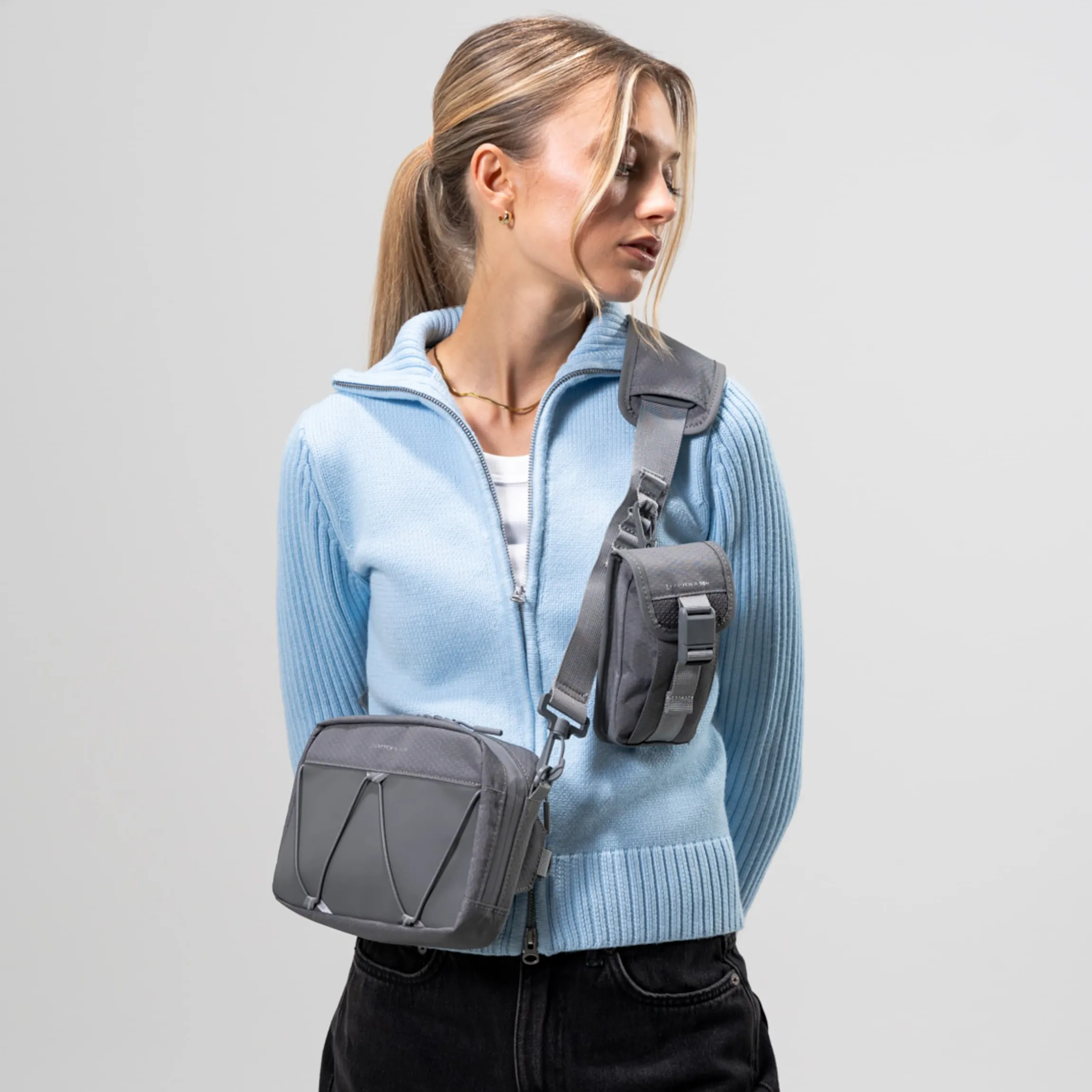 Banff Crossbody Stone Grey