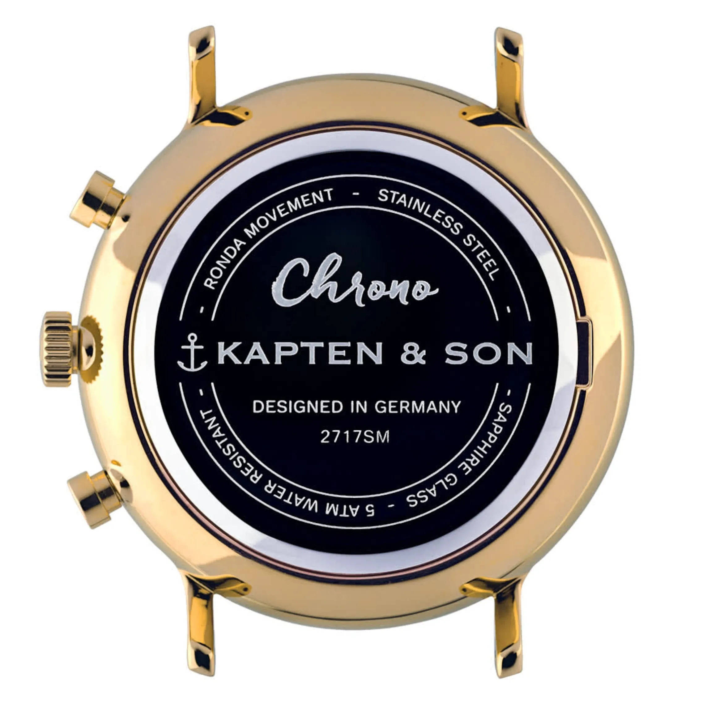 Chrono Small Gold Black Steel