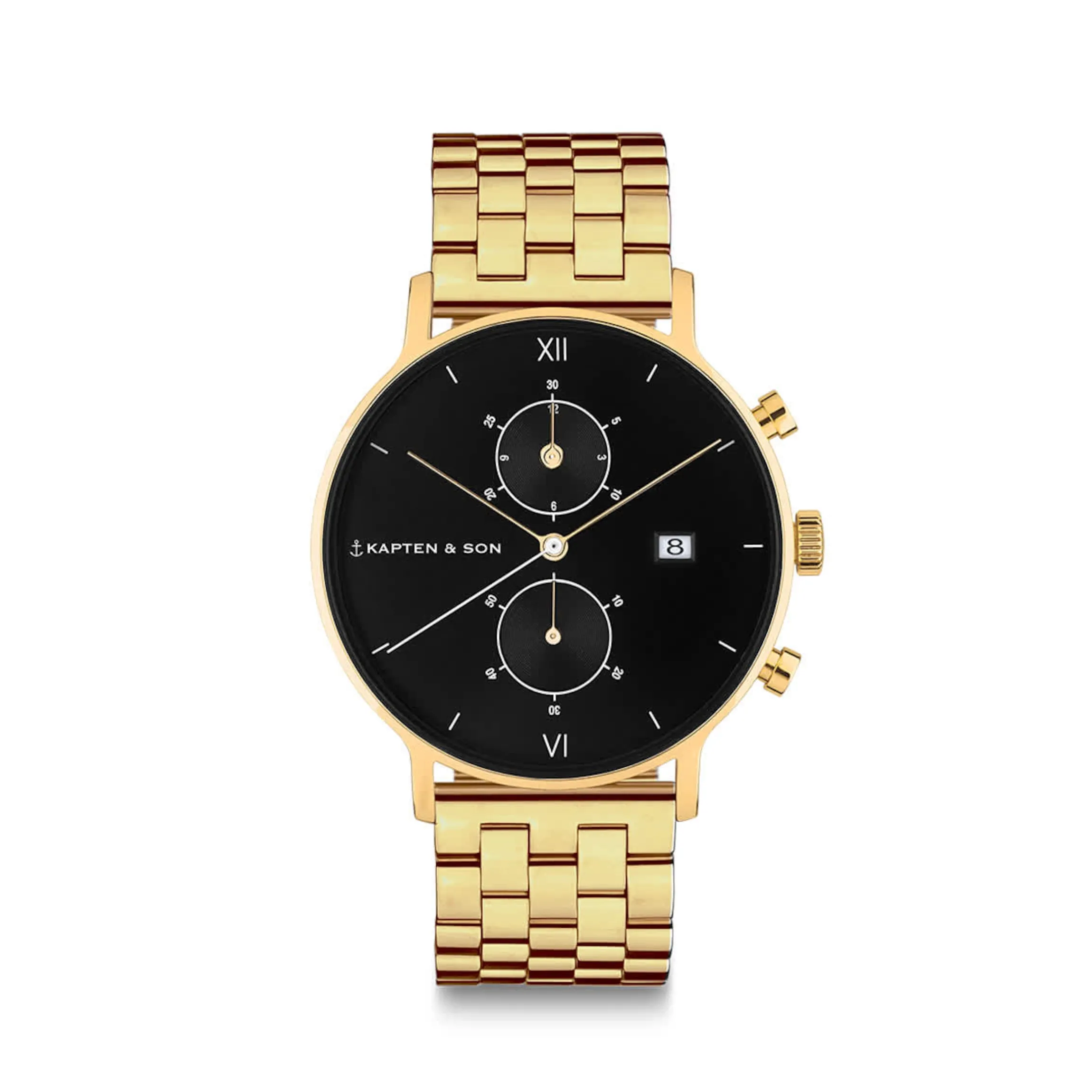 Chrono Small Gold Black Steel