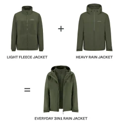 Everyday 3in1 Rain Jacket Olive