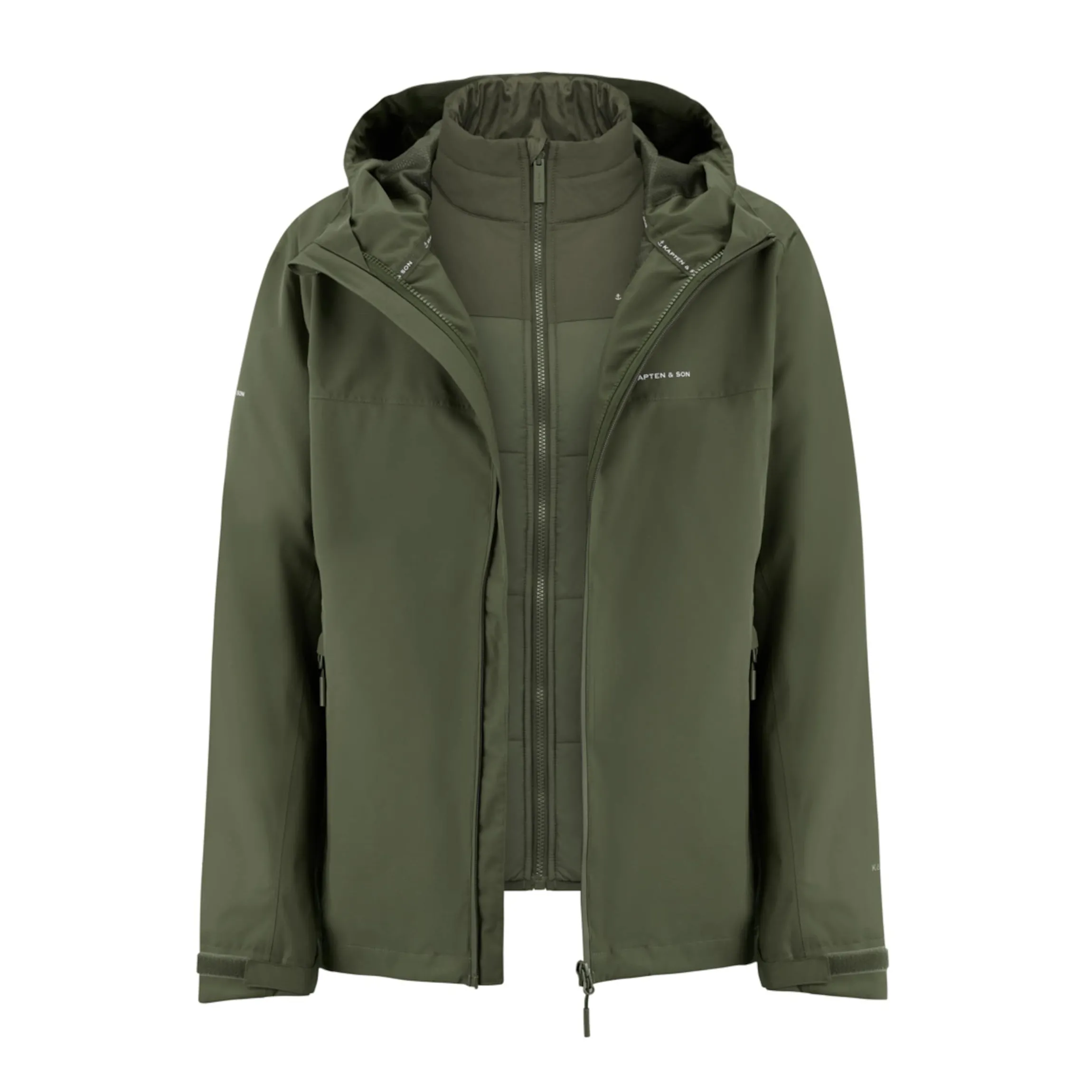 Puffer 3in1 Rain Jacket Olive