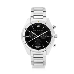 Rise Small Silver Black Steel