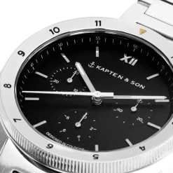 Rise Small Silver Black Steel