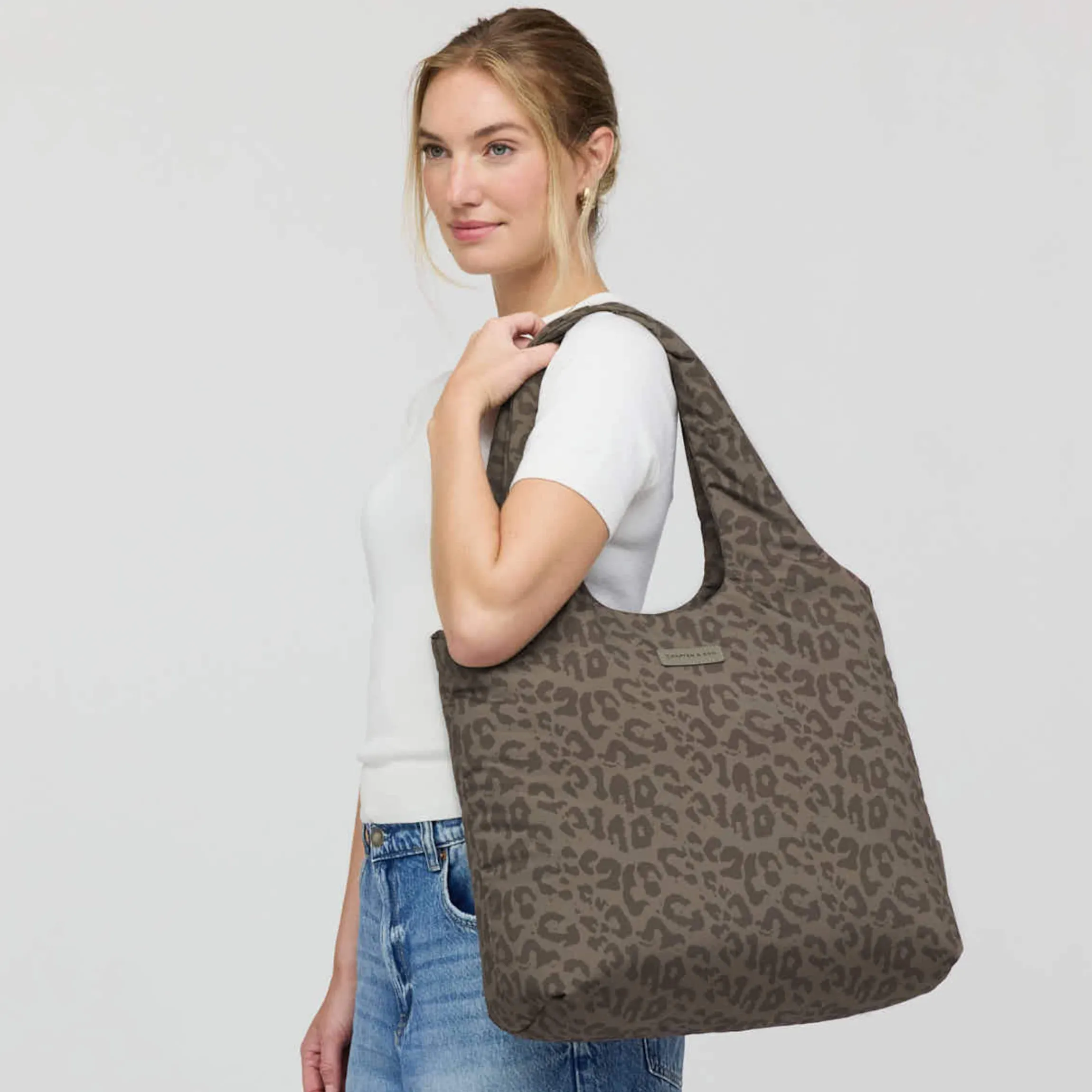 Skara Cloud Shopper Leo Dark Brown