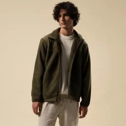 Teddy Fleece Jacket Forest Green