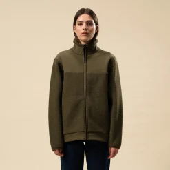 Teddy Fleece Jacket Forest Green