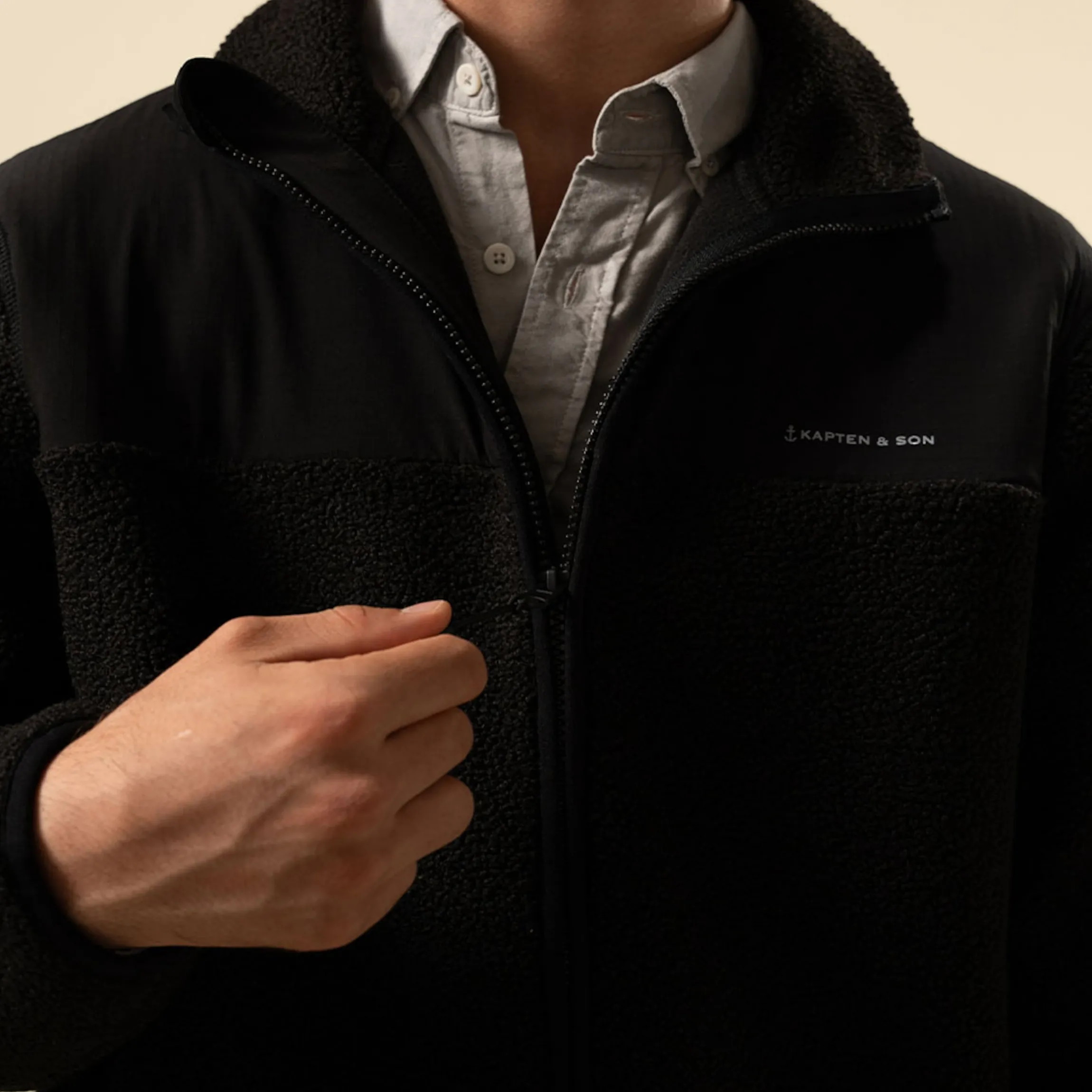 Teddy Fleece Jacket Midnight Black