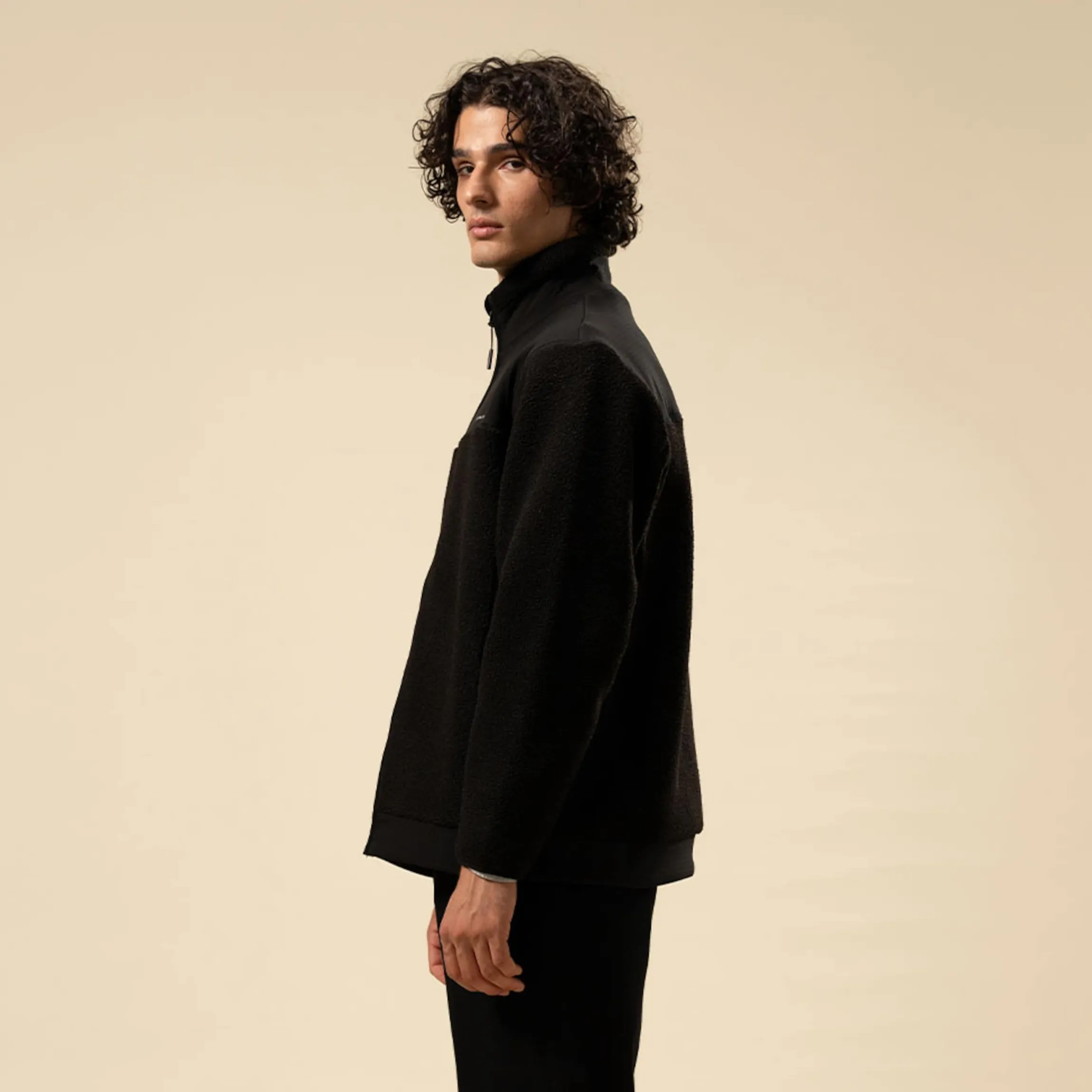 Teddy Fleece Jacket Midnight Black