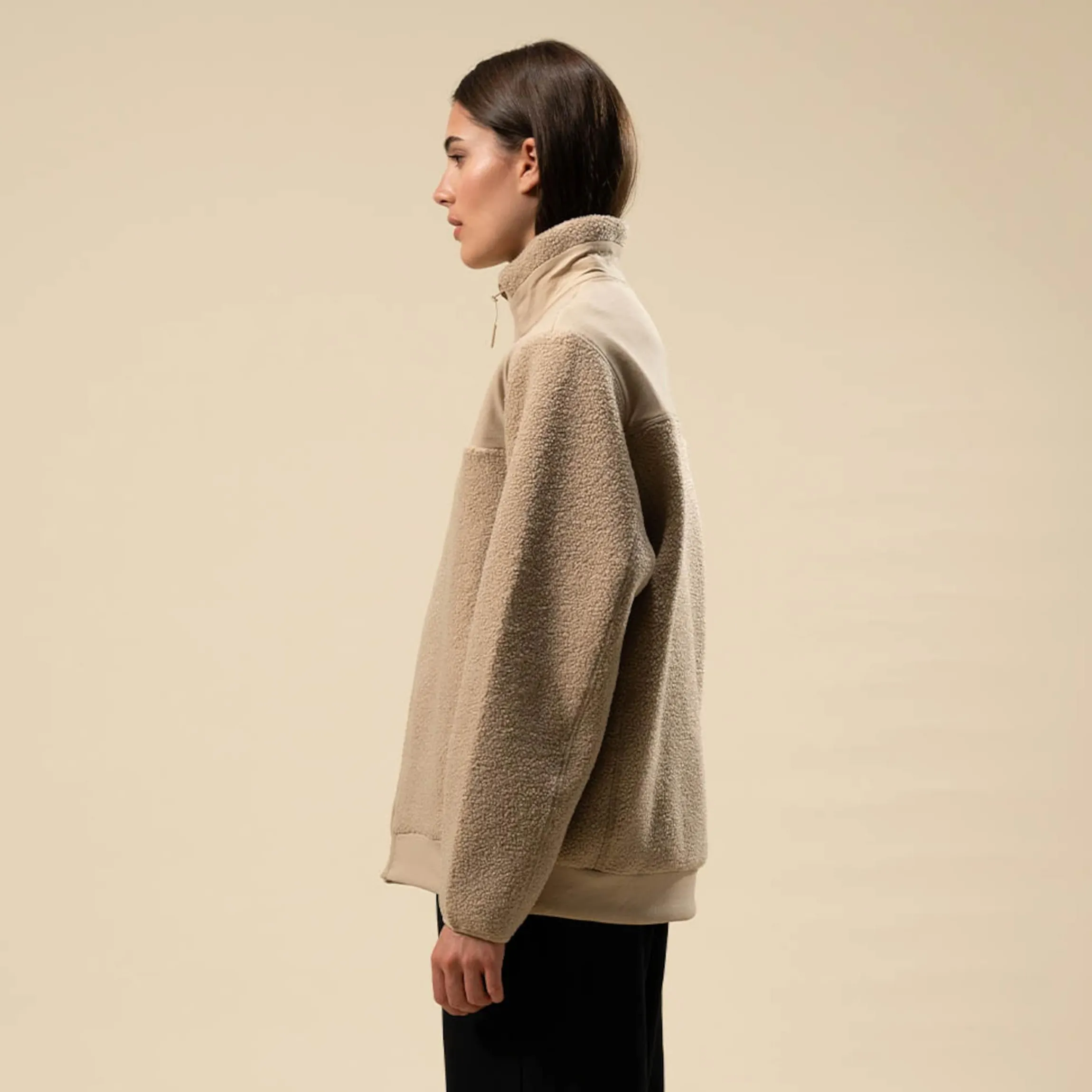 Teddy Fleece Jacket Sandstone