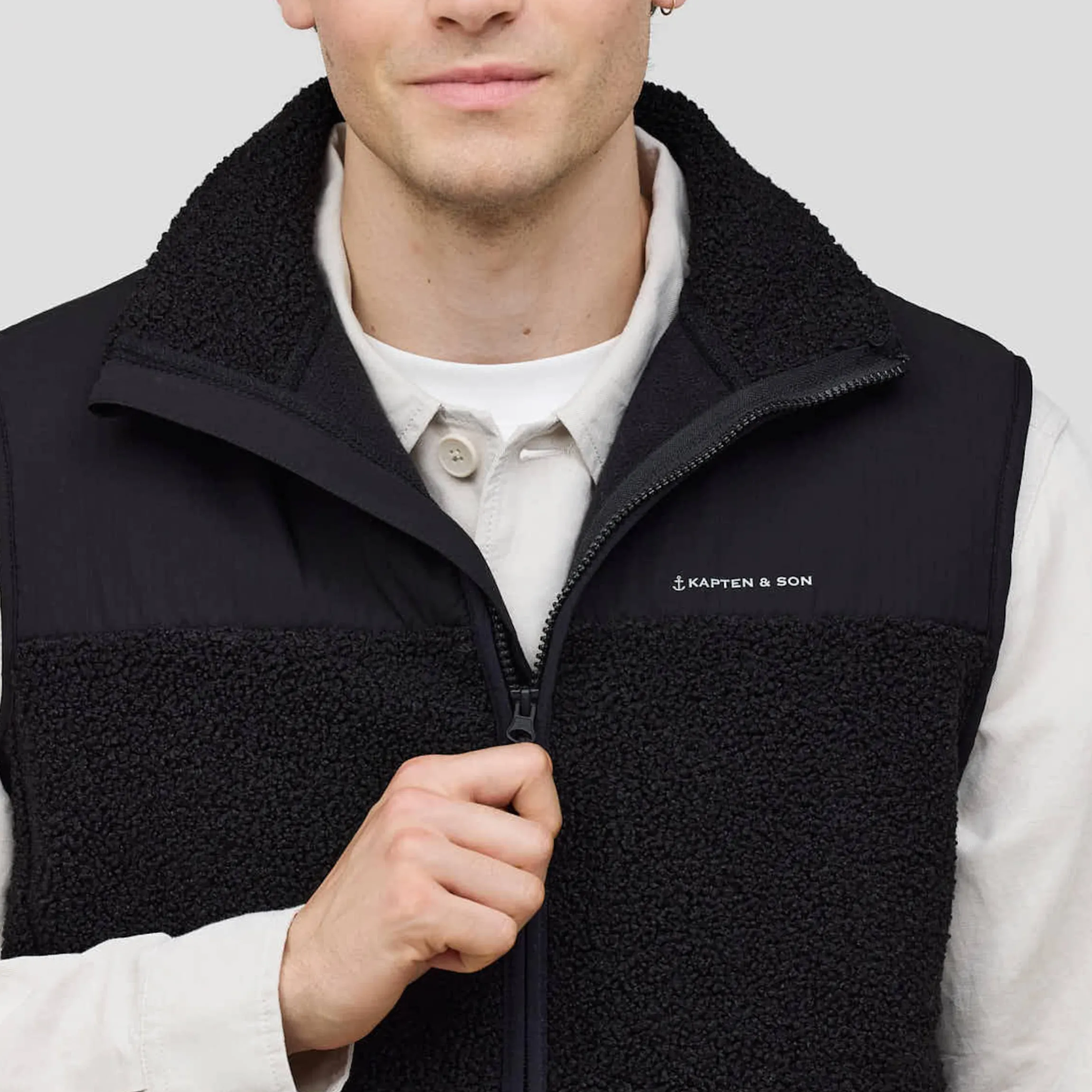 Teddy Fleece Vest All Black