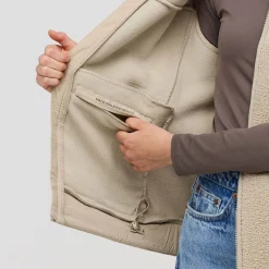 Teddy Fleece Vest Sandstone