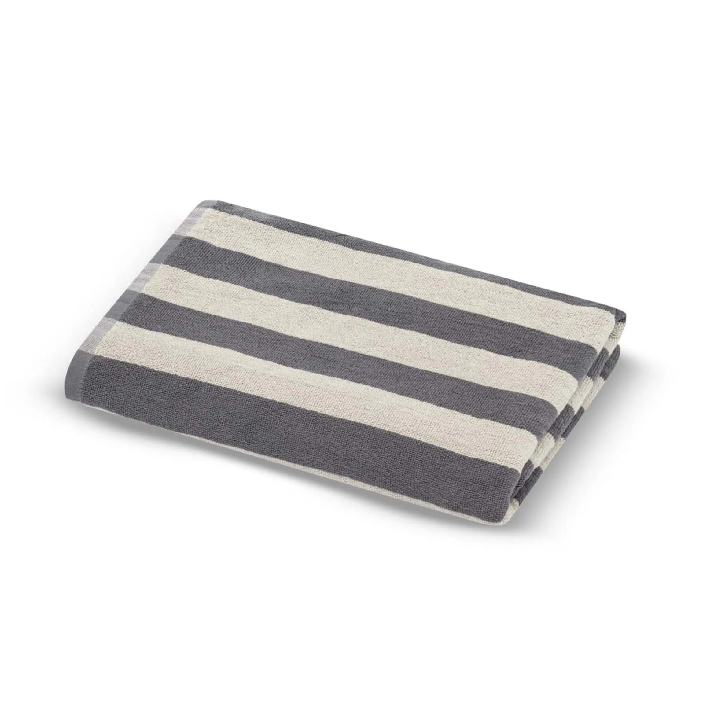 Towel Sand Black Stripe