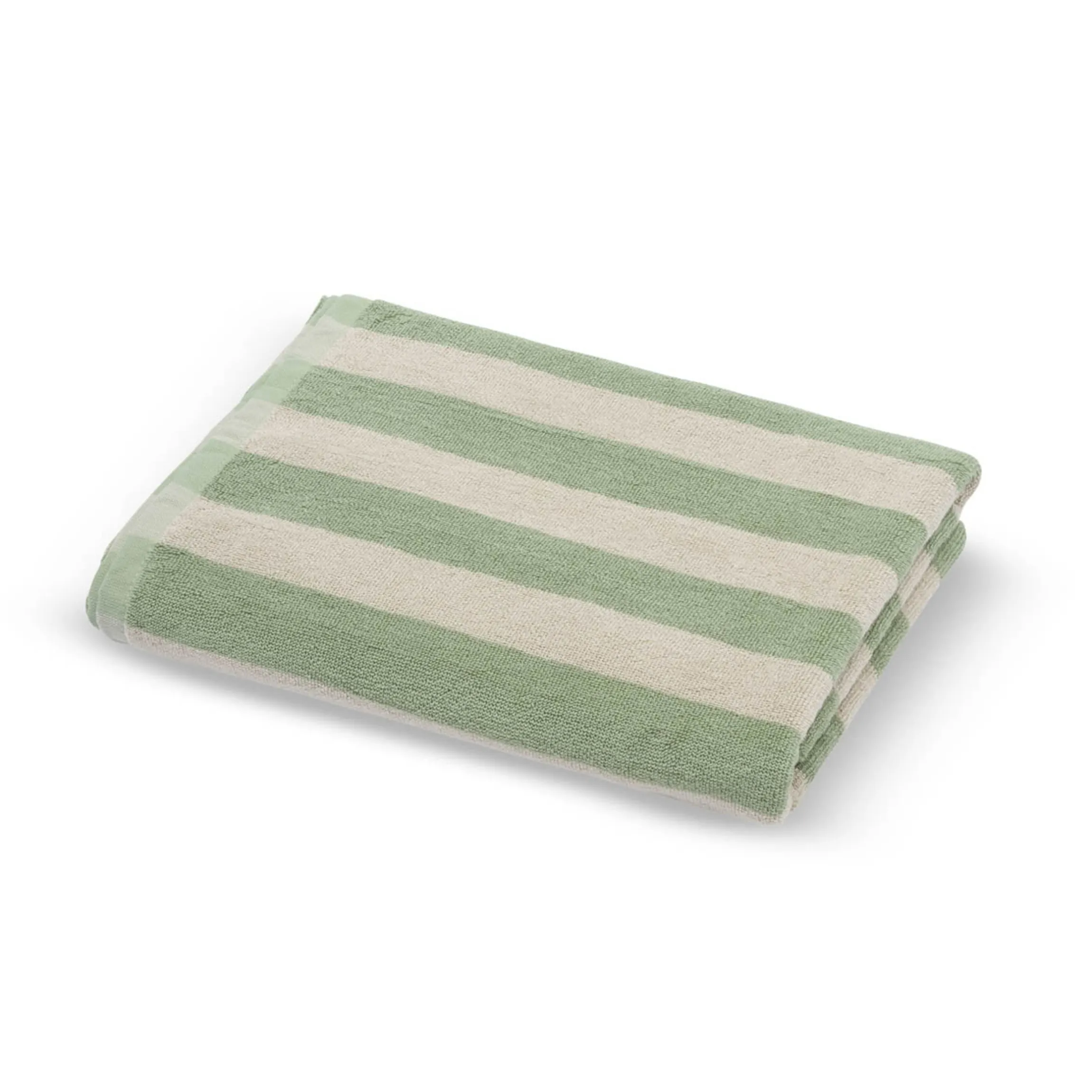 Towel Sand Green Stripe