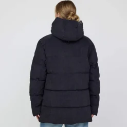 Winter Puffer Jacket Cord All Black