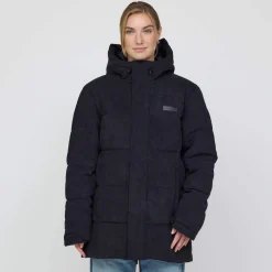 Winter Puffer Jacket Cord All Black