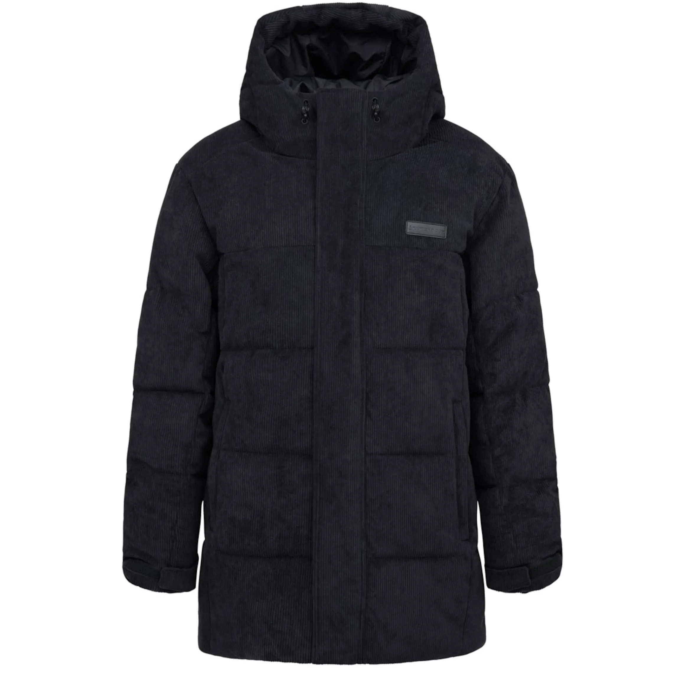 Winter Puffer Jacket Cord All Black