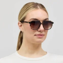 Zurich Oversize Crystal Tortoise Brown