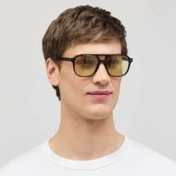 Zurich Oversize Dark Tortoise Green