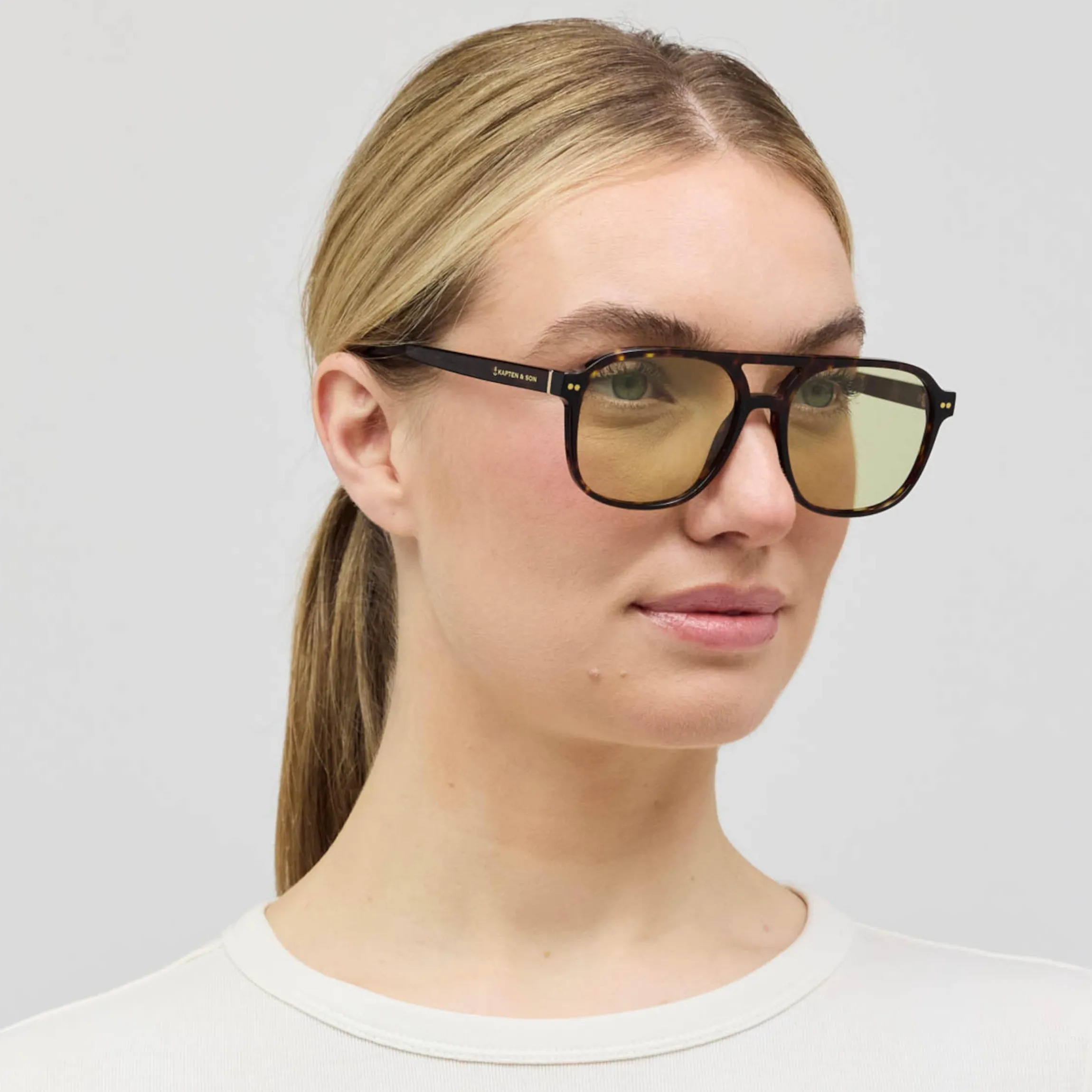 Zurich Oversize Dark Tortoise Green