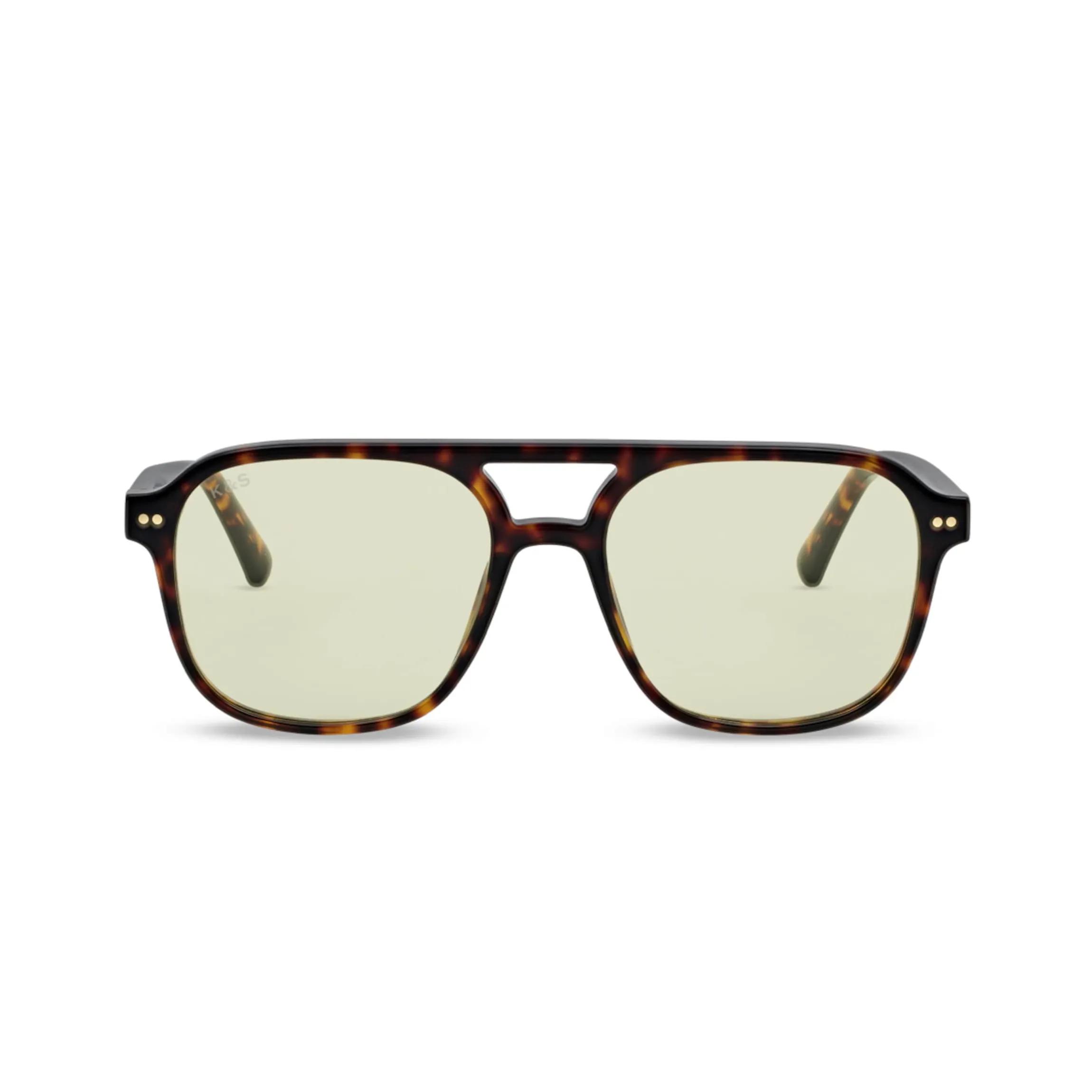Zurich Oversize Small Dark Tortoise Green
